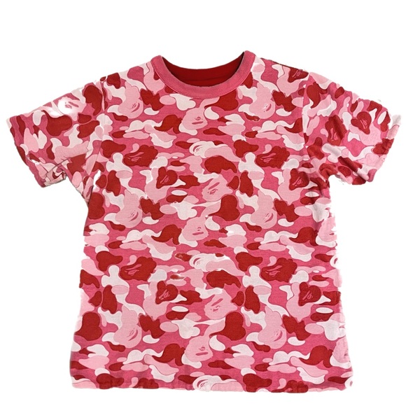 Bape Tops - Bape OG Bape Reversible Pink Camo Tee